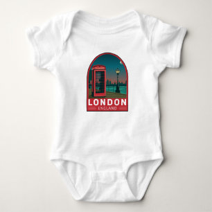 London England Retro Travel Art  Romper