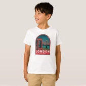 London England Retro Travel Art  T-shirt (Voorkant volledig)