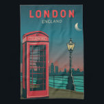 London England Retro Travel Art Theedoek<br><div class="desc">Ontwerp van de vectorkunst van Londen. Londen, de hoofdstad van Engeland en het Verenigd Koninkrijk, is een 21e-eeuwse stad met geschiedenis die teruggaat tot de Romeinse tijd.</div>