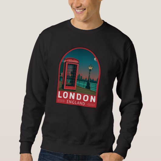 London England Retro Travel Art  Trui (Voorkant)