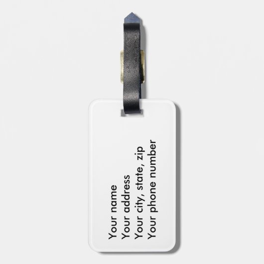 London England Silhouette Bagagelabel (Achterkant verticaal)