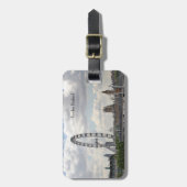 London England Skyline, Big Ben, London Eye, Thame Bagagelabel (Voorkant verticaal)