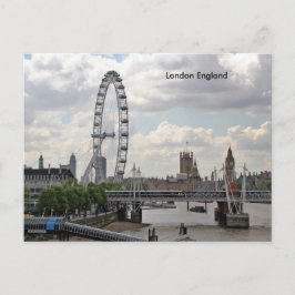 London England Skyline, Big Ben, London Eye, Thame Briefkaart