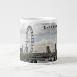 London England Skyline, Big Ben, London Eye, Thame Grote Koffiekop