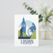 London England Skyline Briefkaart (Staand voorkant)