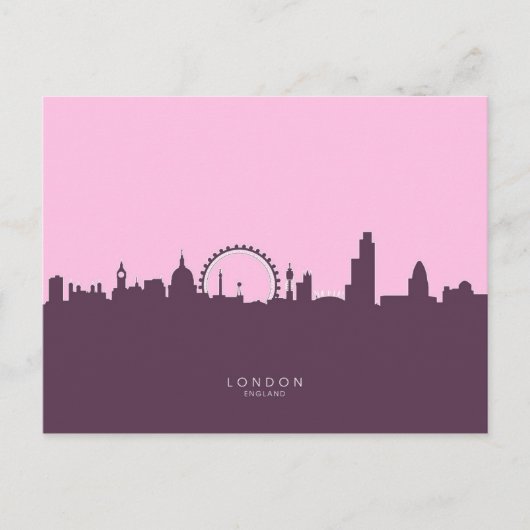 London England Skyline Briefkaart (Voorkant)