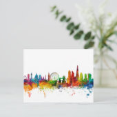 London England Skyline Briefkaart (Staand voorkant)