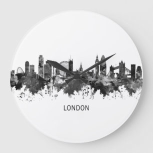 London England Skyline BW Grote Klok