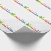 London England Skyline Colorful Pattern Modern W Cadeaupapier (Hoek)