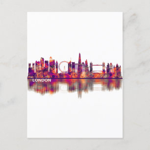 London England Skyline Feestdagenkaart