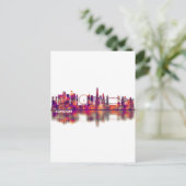 London England Skyline Feestdagenkaart (Staand voorkant)