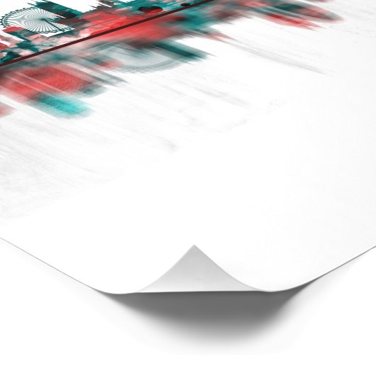 London England Skyline Foto Afdruk (Hoek)