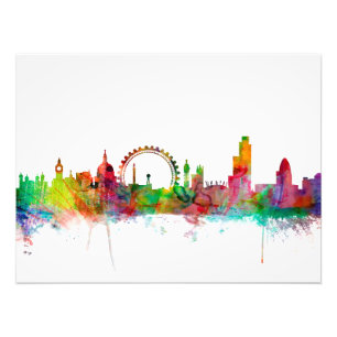 London England Skyline Foto Afdruk