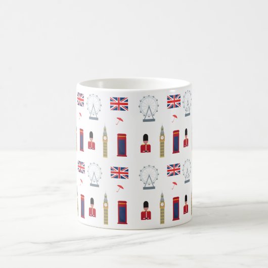 London England Skyline Icon Coffee Mok (Center)
