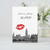 London England Skyline Kiss BW RSVP #2 (Staand voorkant)