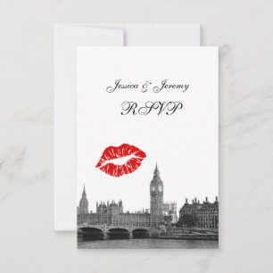 London England Skyline Kiss BW RSVP #2 Kaartje