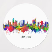 London England Skyline Labels (Design 2)