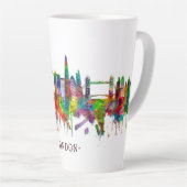 London England Skyline Latte Mok (Rechterhoek)