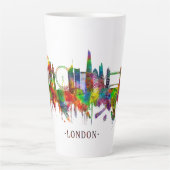 London England Skyline Latte Mok (Voorkant)