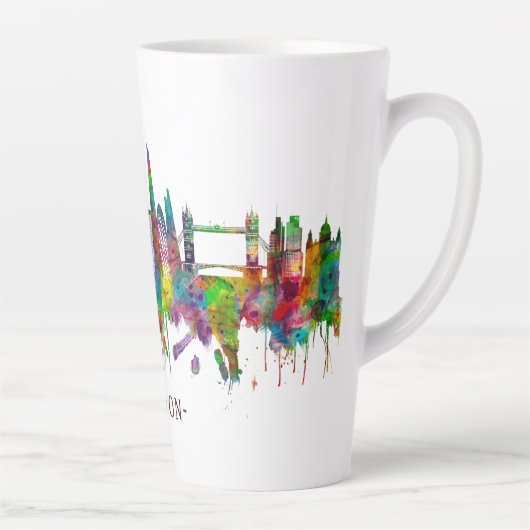 London England Skyline Latte Mok (Rechts)