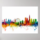 London England Skyline Poster (Voorkant)