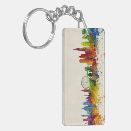 London England Skyline Sleutelhanger (Voorkant Links)