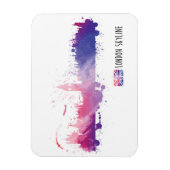 London England Skyline Splash Magneet (Verticaal)