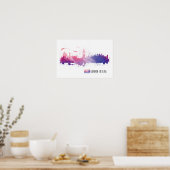 London England Skyline Splash Poster (Keuken)
