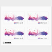 London England Skyline Splash Rechthoekige Sticker (Vel)
