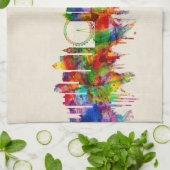 London England Skyline Theedoek (Gevouwen)