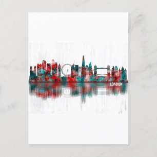 London England Skyline Uitnodiging Briefkaart