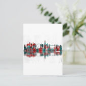 London England Skyline Uitnodiging Briefkaart (Staand voorkant)