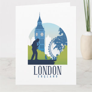 London England Skyline Wenskaart Kaart