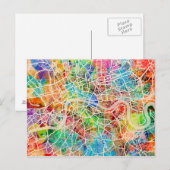 London England Street Map Briefkaart (Voorkant / Achterkant)