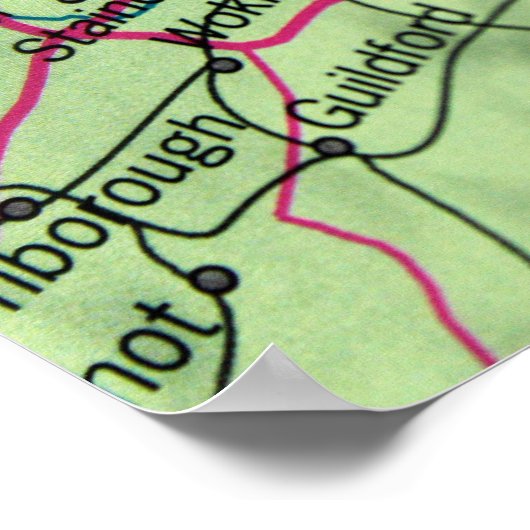 London, England Street Map Poster (Hoek)