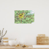 London, England Street Map Poster (Keuken)