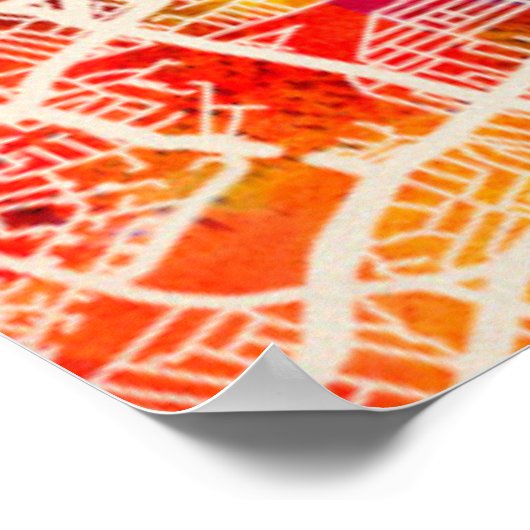 London England Street Map Poster (Hoek)