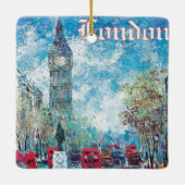 London England Style Big Ben Keramisch Ornament (Achterkant)