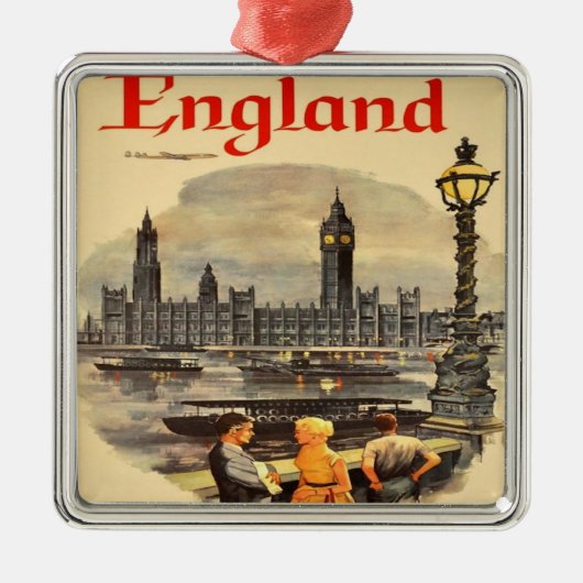 London England  Style Big Ben Metalen Ornament (Voorkant)