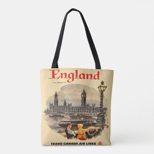 London England  Style Canvas tas Big Ben (Achterkant)