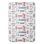 London England Symbols Pattern Bath Mat (Voorkant Verticaal)