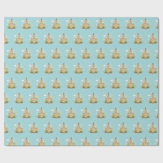 London England Thish Gift Wrapping Paper Cadeaupapier (Vlak)