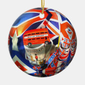 London England Tourist Attractions Keramisch Ornament (Voorkant)