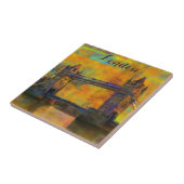London England Tower Bridge Colorful Abstract Tegeltje (Zijkant)