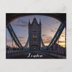 London England Tower Bridge Sunset Briefkaart
