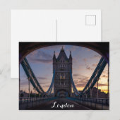 London England Tower Bridge Sunset Briefkaart (Voorkant / Achterkant)
