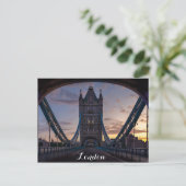 London England Tower Bridge Sunset Briefkaart (Staand voorkant)