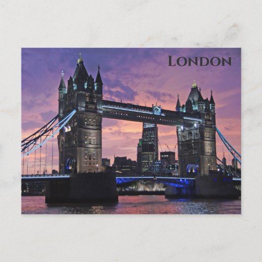 London England Tower Bridge Sunset Briefkaart (Voorkant)