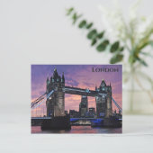 London England Tower Bridge Sunset Briefkaart (Staand voorkant)
