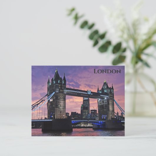London England Tower Bridge Sunset Briefkaart (Staand voorkant)